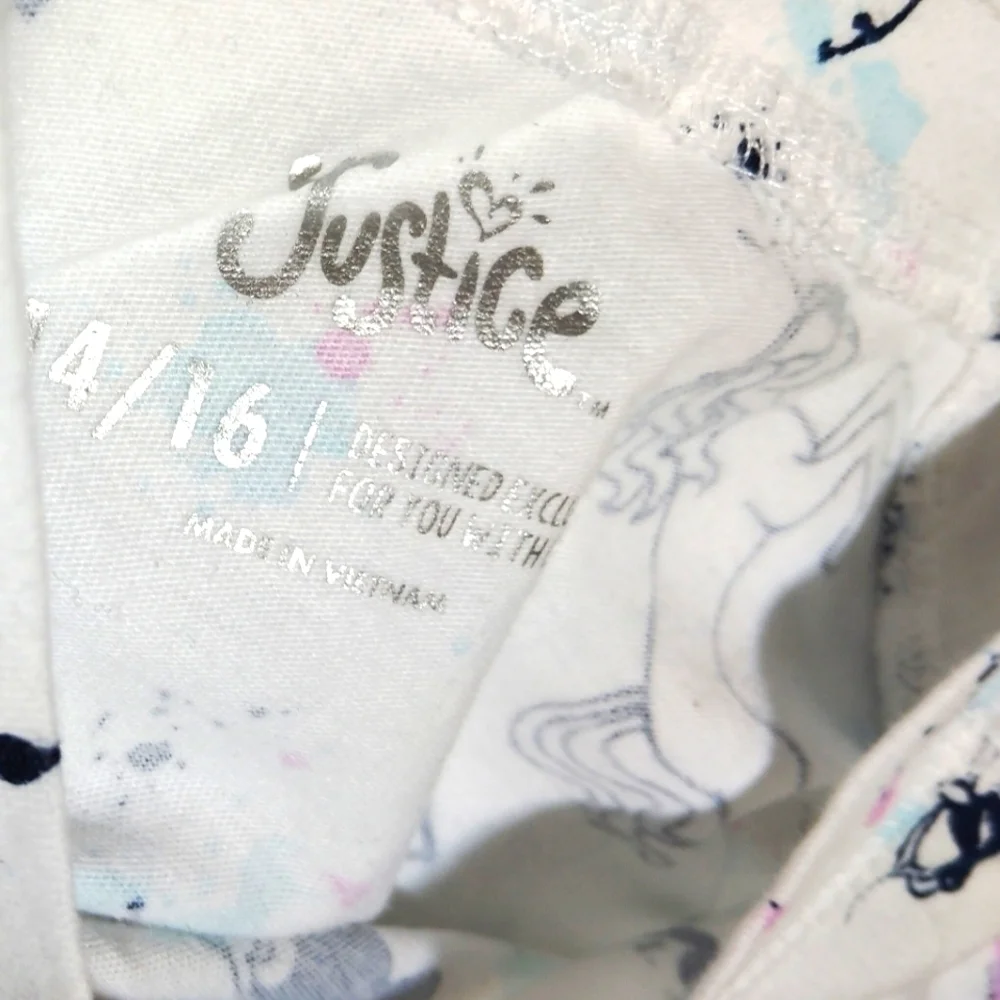 Justice Unicorns Hearts And Stars Long Sleeve Shirt- 14/16
